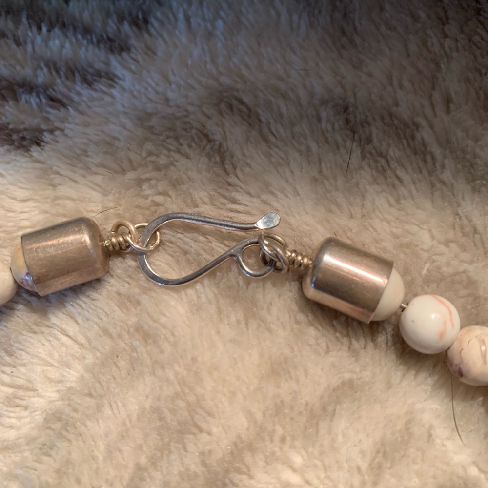 Brown Beige Stone Statement Necklace - image 3